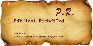 Pálosi Richárd névjegykártya